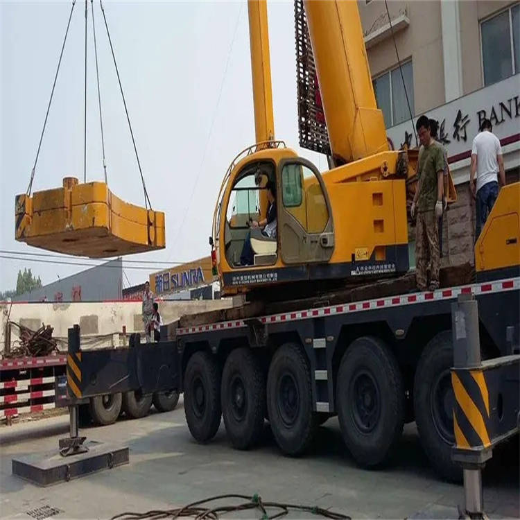 仙桃当地吊车出租|机器吊装|75吨|工厂搬迁服务